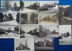 Postcards, Berkshire, a collection of 13 cards of Mortimer village, RPs include 5 photographed by
