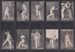 Trade cards, Australia, W.C. Douglas, Cricket Season, 1928-29, ten cards, nos 3, 4, 5, 6, 8, 11, 12,