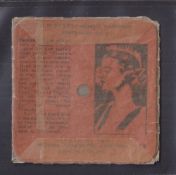 Cigarette card, Record Cigarette Co, Talkie Cigarette Co type card, no.2 Constance Cumings (Record