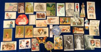 Trade cards, a collection of 40 non insert UK advertising cards, mostly early issues, several