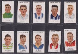 Cigarette cards, Carerras Footballers 1934 (set 75 cards) all with the larger print format of '