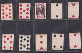 Cigarette cards, 54 cards various issuers including Ogden's Miniature Playing card Actress backs (