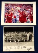 Football autographs, Liverpool FC, track suited b/w squad photo showing the 1987-88 1st Division