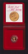 GB Coin, 1980 Proof Half Sovereign in Royal Mint presentation case complete with Royal Mint