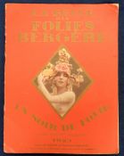 Ephemera, La Revue des Folies Bergere, Un Soir de Folie 1925, 11.5 x 7’’, 24 pages with nudes and