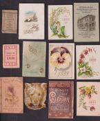 Trade cards, USA, a collection of 24 miniature calendars, 1880's to early 1900's, various issuers