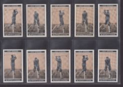 Cigarette cards, Morris, Golf Strokes Series (set 25 cards) (vg a few gd)