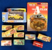 Model Vehicles, Corgi 11 boxed vehicles to comprise Rough Riders Tri-Ex The A-Team blister pack, 3