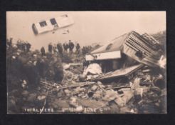 Postcard, Transport, RP, Traction Engine Accident, Thirlmere, 2nd June 1908 (vg)