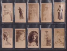 Cigarette cards, USA, Duke's, Photographic Cards, Actresses (all with printed backs in black, blue &