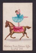Cigarette card, Lusby, Scenes from Circus Life, type card, Ref H264 picture no 4 (some slight marks,