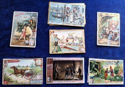 Trade cards, Liebig, German language, 7 sets of 6 cards, S410 months of the Year, S497 Wandering