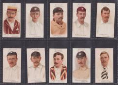 Cigarette cards, Wills Cricketers 1901 (set 50 cards, mixed with / without vignette printings) (