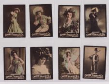 Cigarette cards, India, Crown Tobacco Co, Photo Series, Hand coloured, 'MF', 8 cards, Monnie