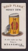 Cigarette card, Wills, Advertisement Card, Tobacco packet for 'Gold Flake, Honey Dew' (just gd) (1)
