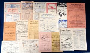 Football programmes, selection of 17 programmes, mostly 1940's issues inc. Leicester v Leeds Utd