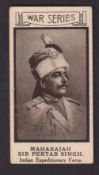 Cigarette card, F. Colton, War Portraits, type card, no 31, Maharajah Sir Pertab Singh (gd) (1)