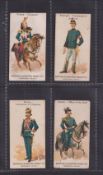 Cigarette cards, China, The Egyptian Cigarettes Manufacturing Co, Armies of the World, four cards,