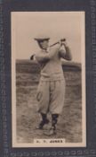 Cigarette cards, Golf, Lambert & Butler Who's Who in Sport (1926) type card, no.2 Bobby Jones (gd)