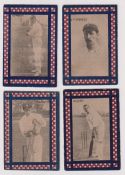 Trade cards, Australia, Horderns, Cricketers, four cards, J.T. Tyldesley & A.C. McLaren (both 'You