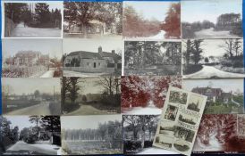 Postcards, Berkshire, a Mortimer and area selection of 17 cards with RPs inc. 'Crockers' (2