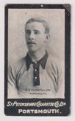 Cigarette card, St Petersburg Cigarette Co, Footballers, type card, H.S. Stringfellow, Portsmouth (