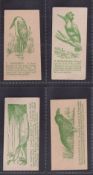 Trade cards, Barratt's, National History, 'Tarrab Brand Rock is the Best' backs, line drawings of