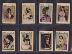 Trade cards, South America / Spain?, Anon, Actresses, 'M' size (set, 98 cards) (gd)