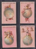 Trade cards, Liebig, S144 Children on Globes (Pink background) French language (set 6 cards) (3
