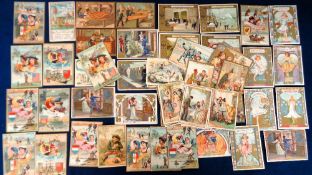 Trade cards, France, Lefevre-Utile, a collection of approx. 65 cards from many different series, a