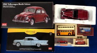Model Vehicles, 7 boxed models to include a Sun Star 1:12 1961 Volkswagen Beetle Saloon, Sun Star