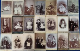 Ephemera, Photographs, 33 Cabinet and larger images, mainly pre-WWI, inc., Portraits, Families,