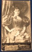Tobacco advertising, USA, Marburg Bros., large shop display advertising card with image of Actress