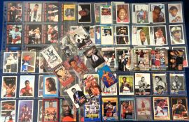 Boxing trade cards, selection of 101 various cards including three phone cards with original