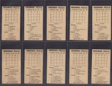 Cigarette cards, Murray's, Crossword Puzzles (set, 25 cards) (gd)