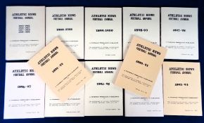 Athletic News Football Annuals, a collection of 12 FACSIMILE editions, published by The