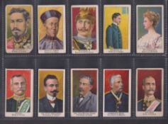 Trade cards, USA, The Lauer & Suter Co, Rulers (set, 24 cards) (mixed condition, poor/gd, 6 poor)