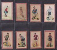 Cigarette cards, China, Chung Ho, Chinese Footballers, 8 cards (fair/gd)