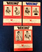 Boxing programmes, Muhammad Ali, three Viewsport programmes for live screening of three Muhammad Ali