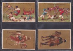 Trade cards, France, Guerin Boutron, 6 early sets of 6 cards each with Horizontal Black and White