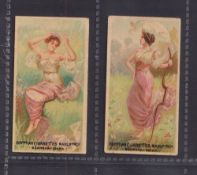 Cigarette cards, China, The Egyptian Cigarettes Manufacturing Co, Shanghai, Beauties - 'NYMPHS', two