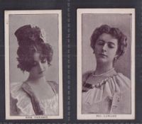 Cigarette cards, British Cigarette Co (China), Actresses & Beauties, 'FECKSA', two cards, Flo
