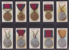 Cigarette cards, Taddy, British Medals & Decorations (Series 2) (set 50 cards, 3 black & 47 steel