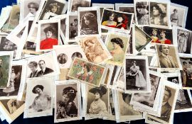 Postcards, Theatre, 250 cards of Victorian/Edwardian actors including Henry Irving, Ellen Terry,