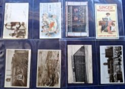 Postcards, Singer Sewing Machines, 27 postcards plus one letter mail card, all Singer related,