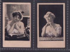 Cigarette cards, China, The Egyptian Cigarettes Manufacturing Co, Beauties (black & white), 'Ostrich