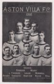 Football postcard, Aston Villa FC, a b/w printed card showing 1905 FA Cup Winning Side from the