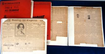 Football scrapbooks, a superb collection of 21 large format scrapbooks with comprehensive coverage