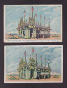 Cigarette cards, Phillips, Franco British Exhibition, two different postcard size issues, one with