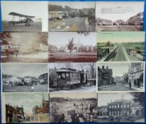 Postcards, Berkshire, a selection of 12 cards of Wantage and area. With RPs of Berkshire Aviation
